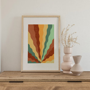 Retro Psychedelic Groovy Colorful Poster