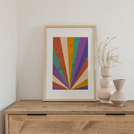 Retro Psychedelic Groovy Colorful Poster