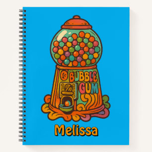 Retro Psychedelic Gumball Machine Notizbuch