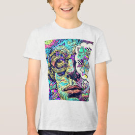 Retro Psychedelic Kids Childrens T-Shirt Tri-Blend Shirt