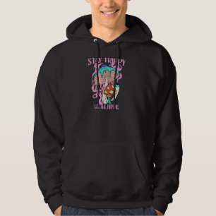 Retro Psychedelic Mushroom Bleibe Trippy Little Hi Hoodie