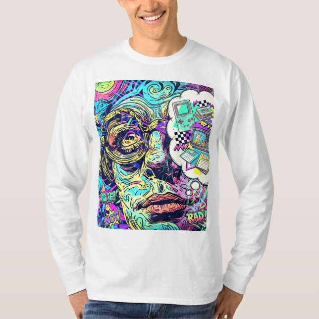Retro Psychedelic Statement Shirt (Vorderseite)