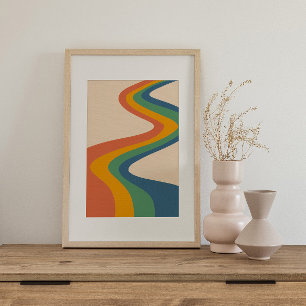 Retro-psychedelisches Groovy-farbenfrohes Plakat