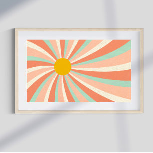 Retro-psychedelisches Groovy-farbenfrohes Poster