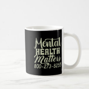 Retro Psychische Gesundheit S 800-273-8255 Bewusst Kaffeetasse