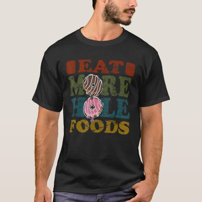 Retro Pub essen mehr Hole Foods I Liebe Snacks Tei T-Shirt (Vorderseite)