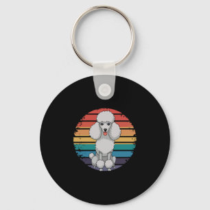 Retro Pudel Liebhaber Hundegeschenke für Pudelbesi Schlüsselanhänger