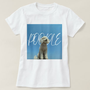 Retro Pudel unter blauem Himmel Hundemama Grafik T-Shirt