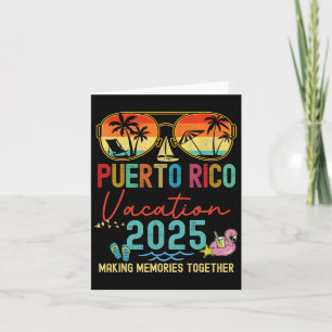 Retro Puerto Rico Urlaub 2025 Erinnerungen Matchin Karte