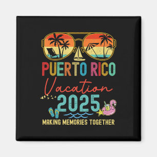 Retro Puerto Rico Urlaub 2025 Erinnerungen Matchin Magnet