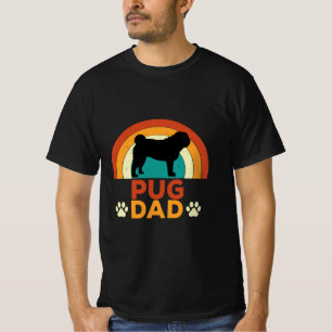 Retro-Pug-Vater T-Shirt