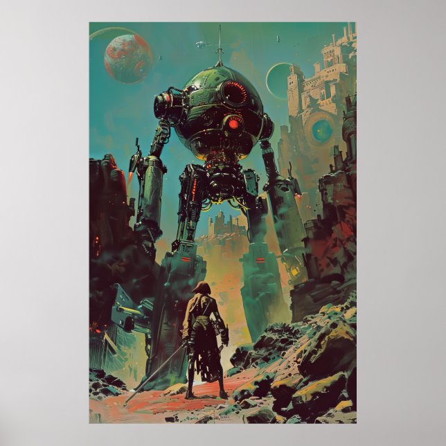 Retro Pulp SciFi Ilya Repin Poster (Vorne)