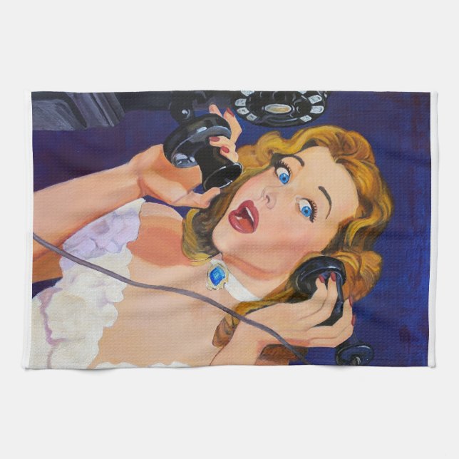 Retro Pulp Tee Handtuch Küchentuch (Horizontal)