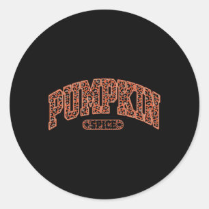 Retro Pumpkin Gewürz Leopard Herbst Liebhaber als Runder Aufkleber