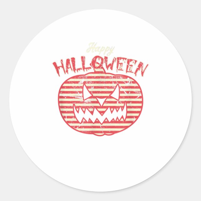 Retro Pumpkin I Costume Runder Aufkleber (Vorderseite)