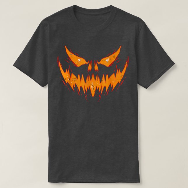 Retro Pumpkin Kürbislaterne Beängstigend Pumpkin F T-Shirt (Design vorne)