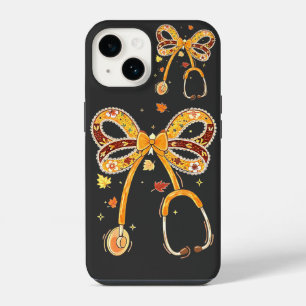 Retro Pumpkin Nurlife Stethoscope Herbst iPhone 14 Hülle
