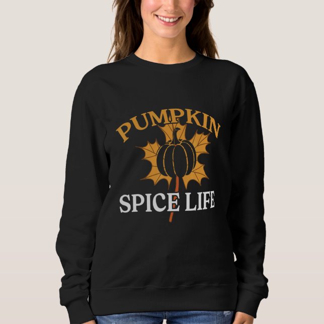 Retro Pumpkin Spice Life Fall Autumn Family Thanks Sweatshirt (Vorderseite)