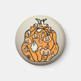 Retro Pumpkin Spooks und Halloween Leckereien! Magnet