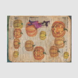 Retro Pumpkin Vintag Hexenentkundung Seidenpapier