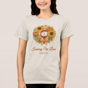 Retro Pumpkins & Pickleball Brautparty Tri-Blend Shirt