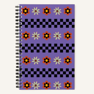 Retro-Punk-Blumen Notizbuch