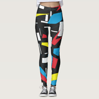 retro Punk des geometrischen mehrfarbigen Musters Leggings