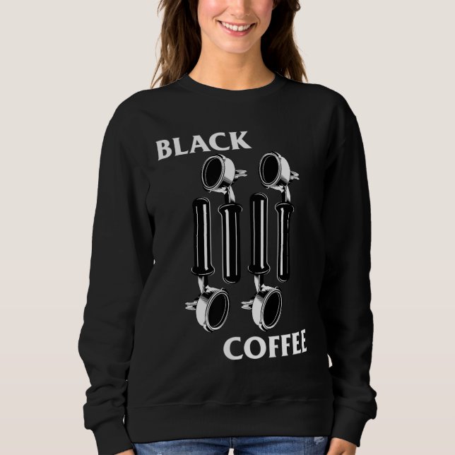 Retro Punk Rock Flag Espresso Black Coffee Lover Sweatshirt (Vorderseite)