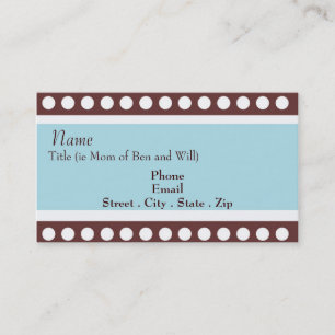 Retro Punkt-Mama-Karte Telefonnummerkarte