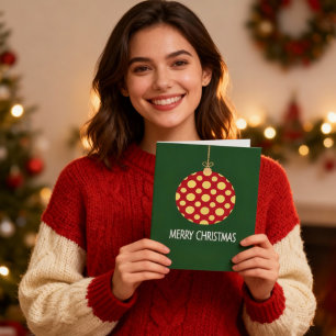 Retro-Punkt-Weihnachtsbaumanhänger-Feiertagskarte Feiertagskarte