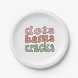 Retro-Punkte-Bams-Cracks-Mahjong-Party-Dekor - Cut Pappteller