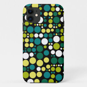 Retro-Punkte Gelb Grün Weiß Case-Mate iPhone Hülle