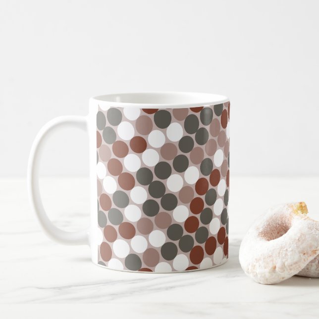 Retro-Punkte Kaffeetasse (Mit Donut)