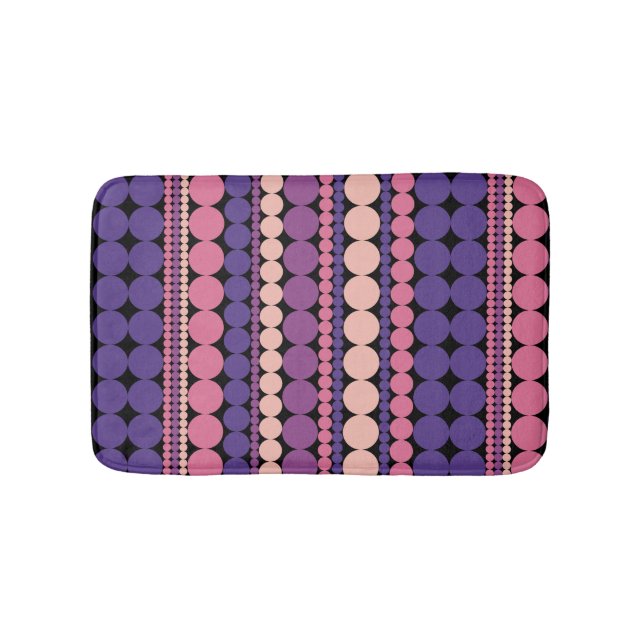 Retro-Punkte-Muster-Badmatte  Badematte (Vorderseite)