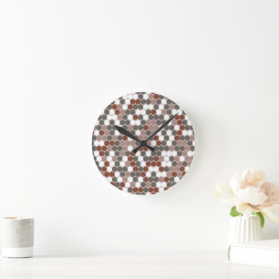Retro-Punkte Runde Wanduhr
