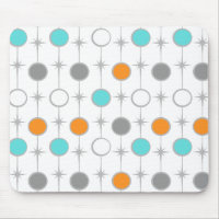 Retro Punkte und Sternexplosionen Mousepad