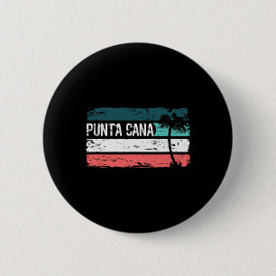 Retro Punta Cana abgenutzt Button