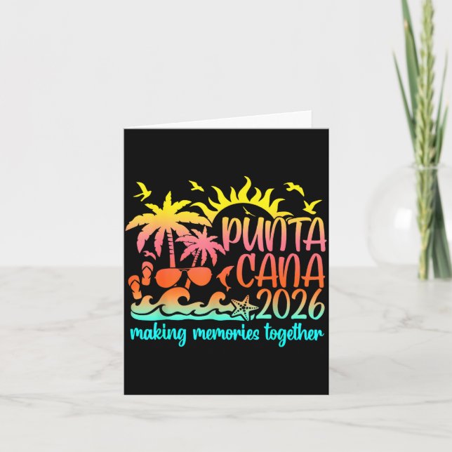 Retro Punta Vacation Cana Making Memories Together Karte (Vorderseite)