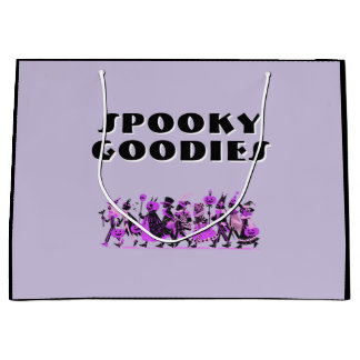 Retro Purple&Purple Spooky Goodies Halloween Große Geschenktüte