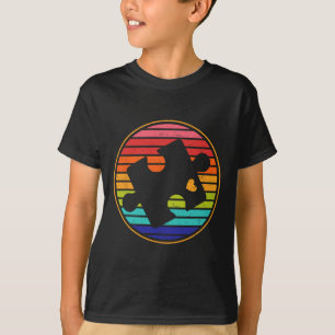 Retro-Puzzle-Herz Autismus-Bewusstseinsmonat Kinde T-Shirt