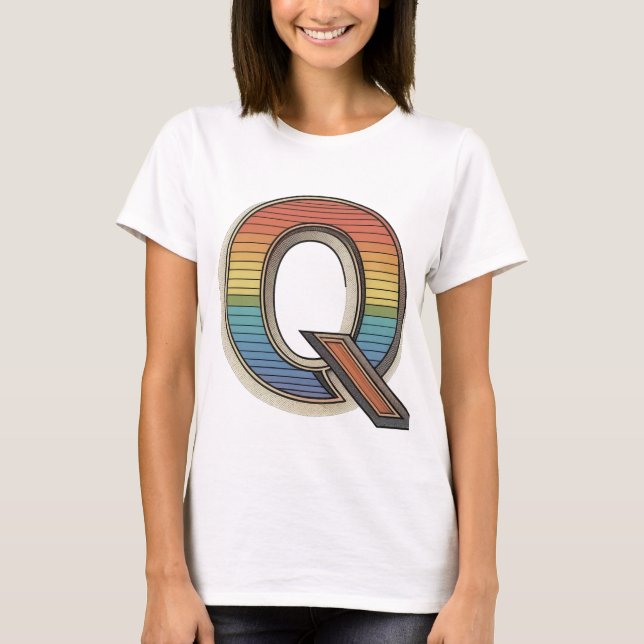 Retro 'Q' T-Shirt (Vorderseite)