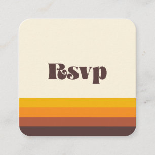 Retro-QR-Code-RSVP-Antwort im Vintage-Stil Begleitkarte