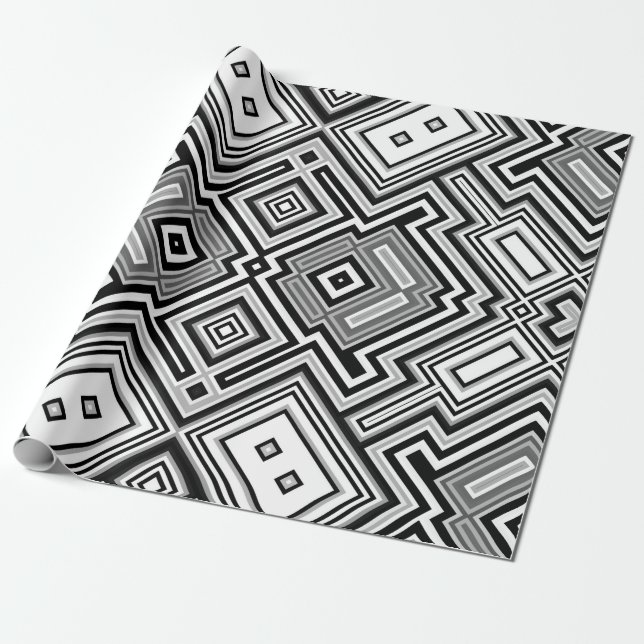 Retro Quadrat Hintergrund Geschenkpapier (Ungerollt)