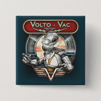 Retro Quadrat-Knopf des Roboter-Volto-VAC Button