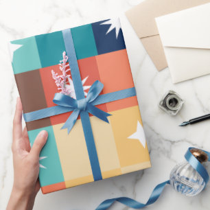 Retro Quadrate Geschenkpapier