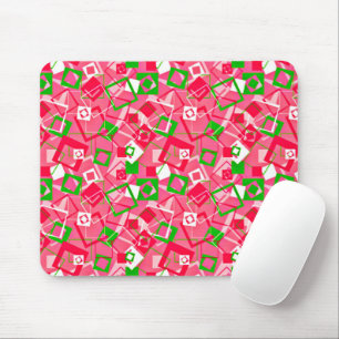 Retro-Quadrate-Muster Mousepad