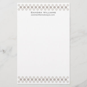Retro quadratischer Muster-Entwurfs-stationäres Briefpapier
