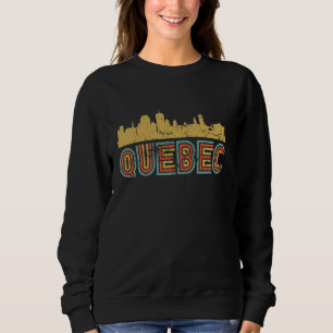 Retro Quebec City Kanada Skyline Vintage Stadtansi Sweatshirt