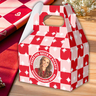 Retro Queen of Hearts Brautparty Foto Geschenkschachtel