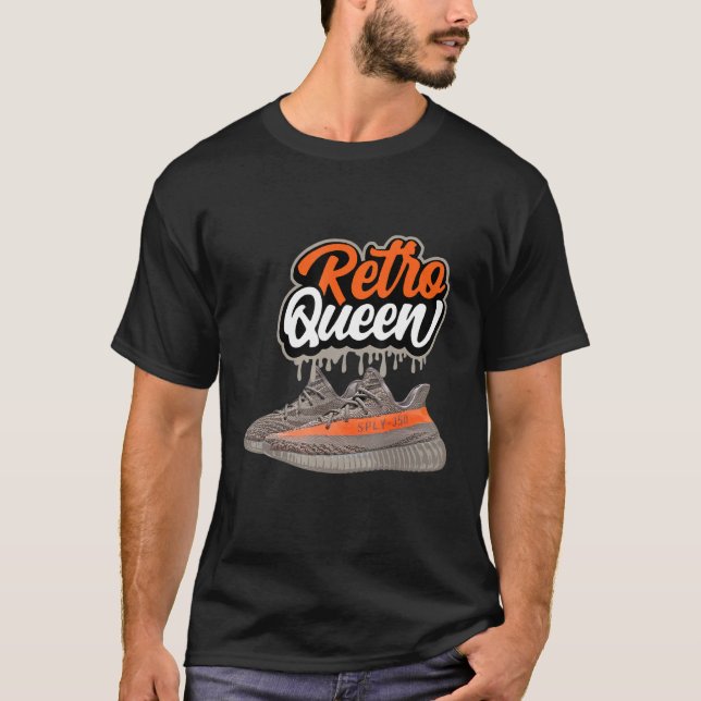 Retro Queen Sneaker Match 350 V2 Beluga Reflektiv T-Shirt (Vorderseite)